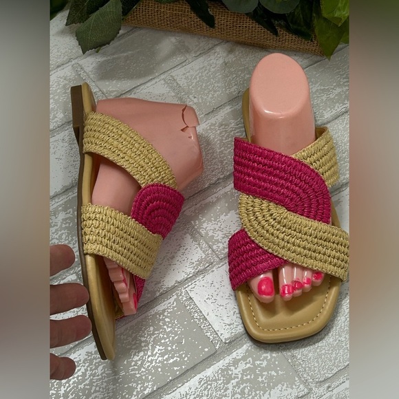 Nine West Shoes - Nine West Pink and Tan Sandals